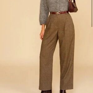 Rouje Paris Jeje Pant Carreaux Khaki Size EU 38